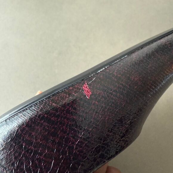 Zara Burgundy pointy high heels size 5 - Picture 3 of 5